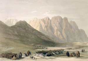 Kampement van de Aulad-Said, Sinaïberg, 18 februari 1839, plaat 110 uit Deel III van 